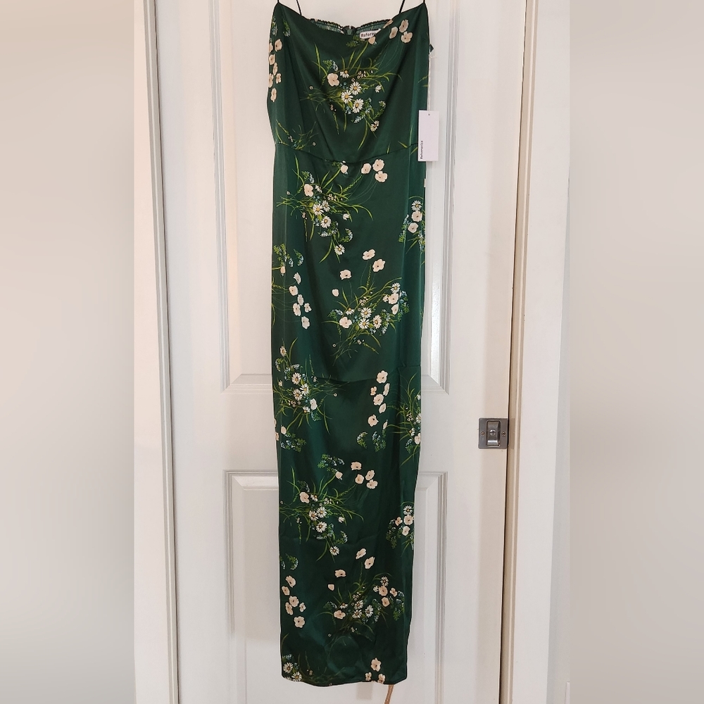 Reformation Frankie silk slip dress-dark green (size 8 NWT [SOLD], size 4 NWOT) - Picture 8 of 16